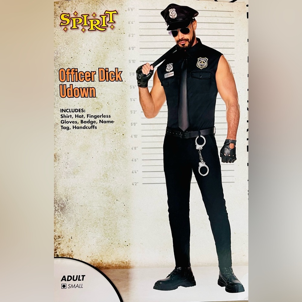 Spirit Halloween Black Police Officer (Officer Dick Uptown) Costume
